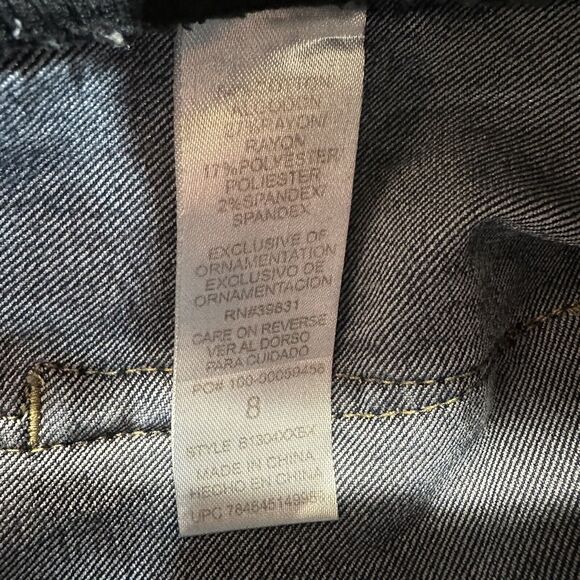 Democracy Ab Technology Skinny Ankle Jeans Womens 8 Midrise Stretch Blue Denim - Picture 6 of 12